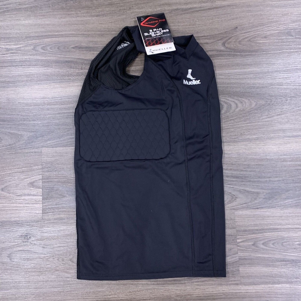 Mueller Diamond 3 Pad Sleeveless‎ Shirt Mesh back ADULT Small NEW! - Picture 2 of 5